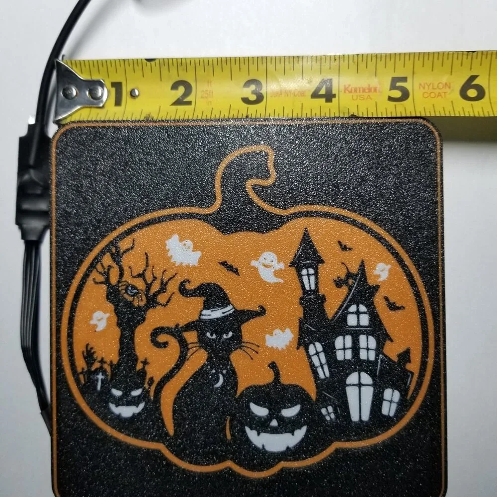 Halloween LED Pumpkin Light Box Remote Color Changing Cat Haunted House Decor